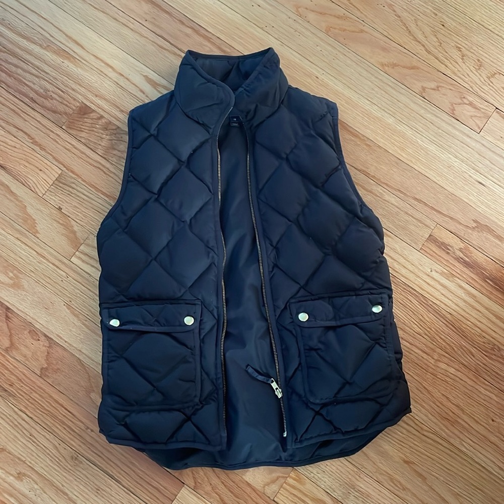 Jcrew black puffer vest
